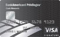 bank Americard privelages