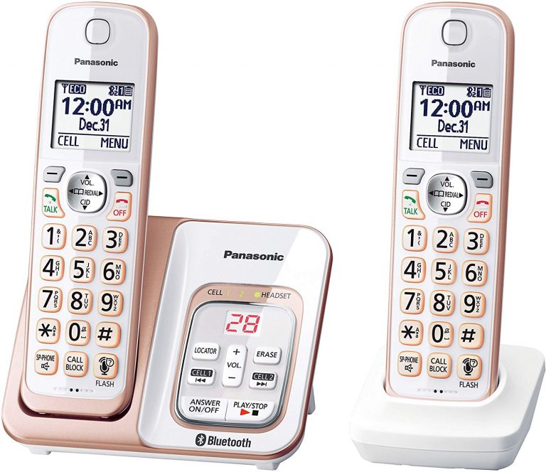 PANASONIC Expandable Cordless Phone System with Link2Cell Bluetooth