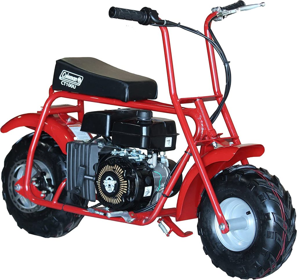 coleman powersports 100cc gas powered trail mini bike