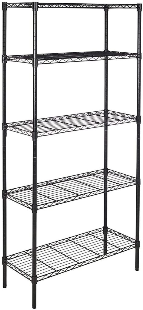 Amazon Basics 5-Shelf Adjustable, Heavy Duty Storage Shelving Unit (350 ...